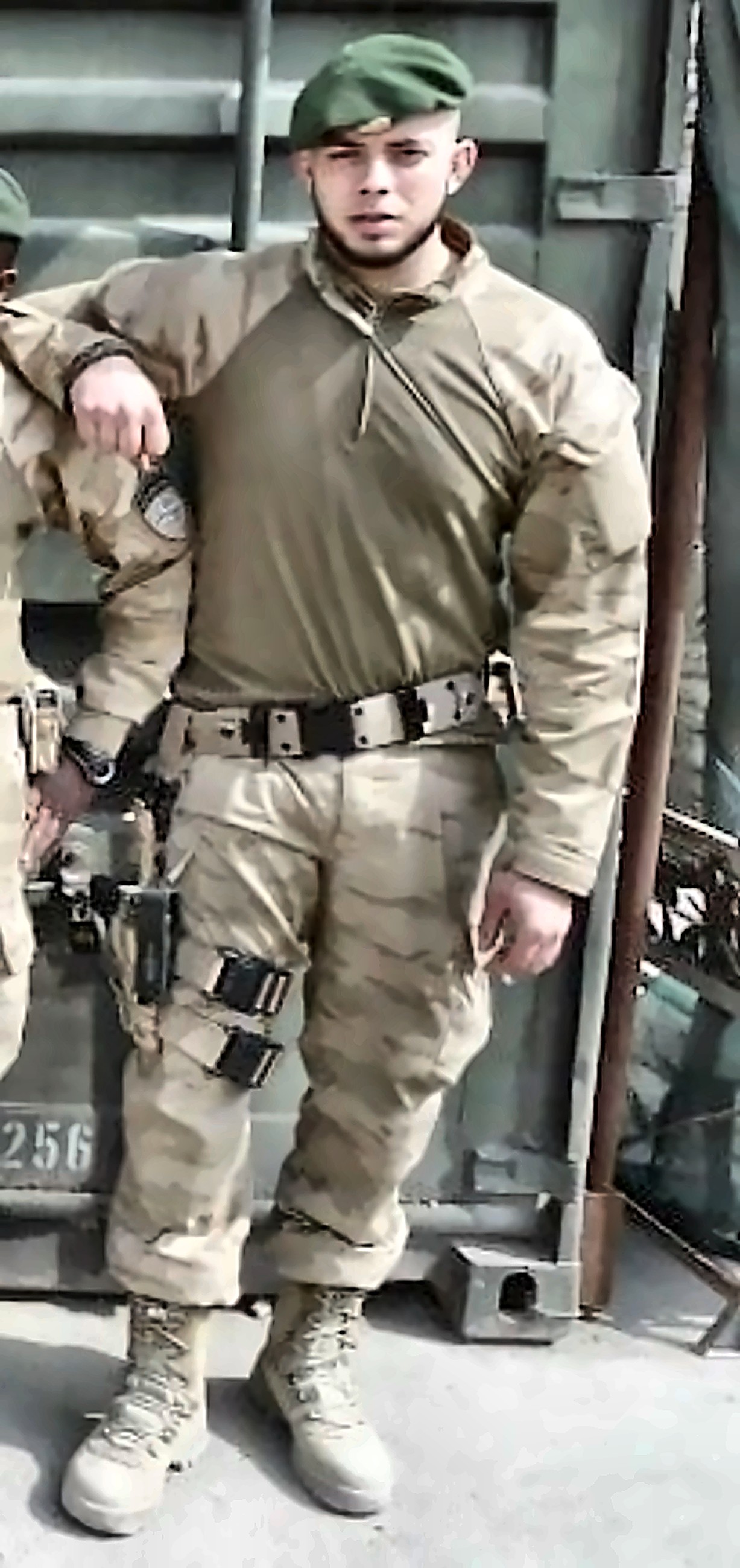 Jérôme Devos in Belgian Army uniform during his mission in Afghanistan