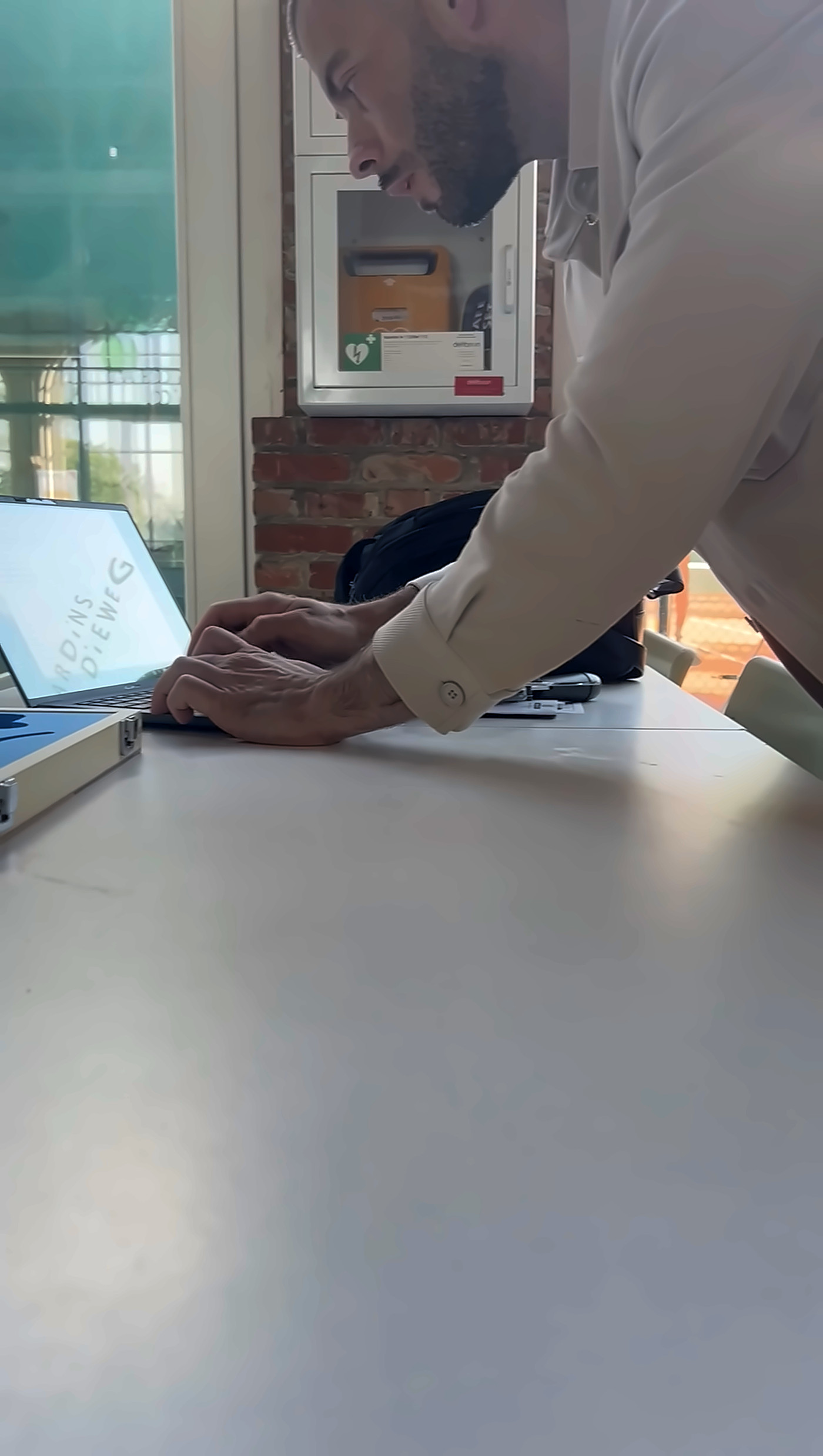 Jérôme Devos records skinfold measurements to track the player's progress