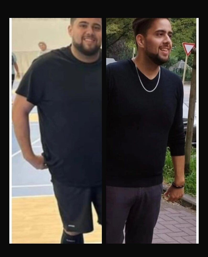 Ali, before and after his BodyFitWithMe coaching