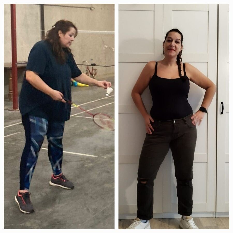 Angela, before and after her BodyFitWithMe coaching