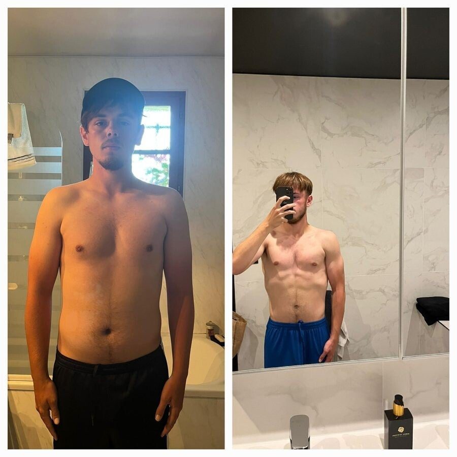 Leny, before and after his BodyFitWithMe coaching